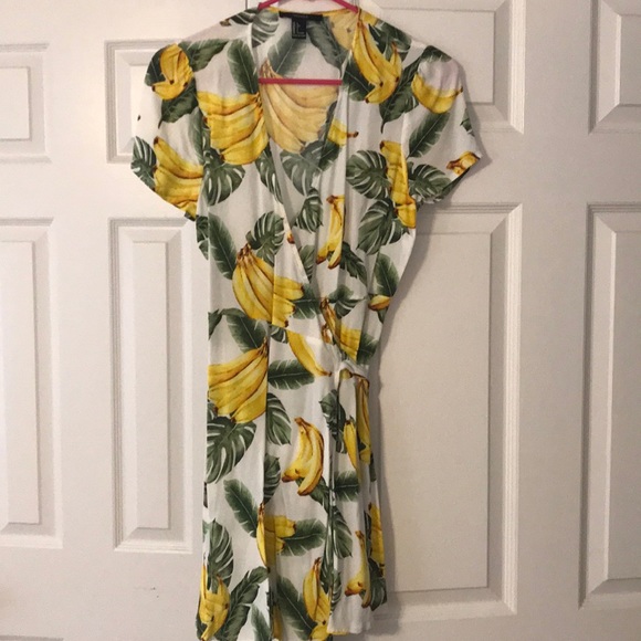 Forever 21 Dresses & Skirts - Banana and Palm Leaf Wrap Dress